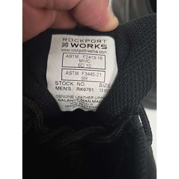 Rockport Men\'s RK6761 World Tour Steel Toe Leather Work Shoe Black 13 EW main image 8